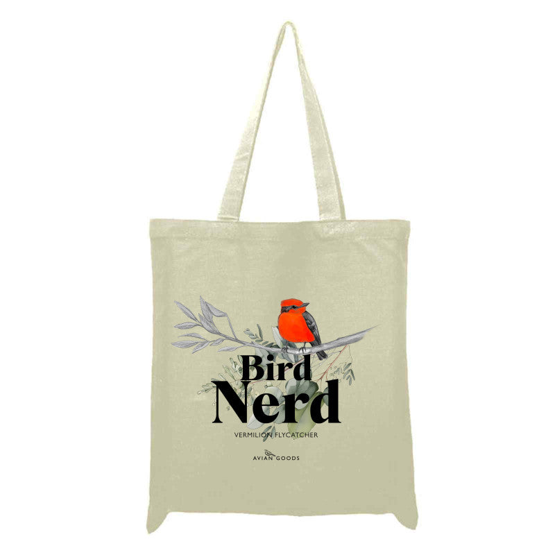 Vermilion Flycatcher Tote - Natural