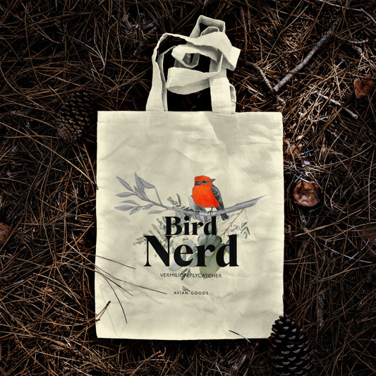 Vermilion Flycatcher Tote - Natural